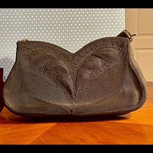 Black brocade vintage evening purse.